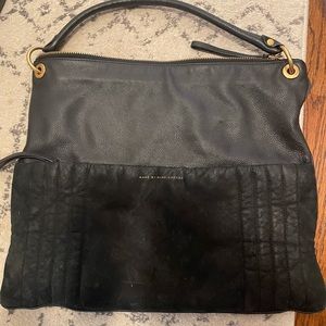 Marc by Marc Jacobs black leather and suede crossbody bag